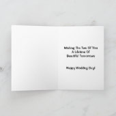 おめでとうを結婚する美しい明日の寿命 カード (内部)