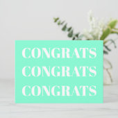 おめでとうアクア白モダンカード (スタンド正面)