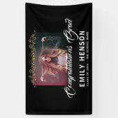 おめでとうエレガントグラードオーナメント写真 横断幕 (縦)