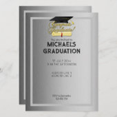 おめでとうエレガント卒業 招待状 (正面/裏面)