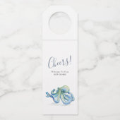 おめでとうオンザニューホームタコワインラベル ボトルネックタグ (正面)