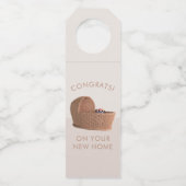 おめでとうオンザニューホームパンダボトルハンガーラベル ボトルネックタグ (正面)