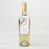 おめでとうオンザニューホームブルーカニワインラベル ボトルネックタグ (ボトル)