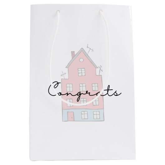 おめでとうオンザニューホーム抱き枕 ミディアムペーパーバッグ (正面)