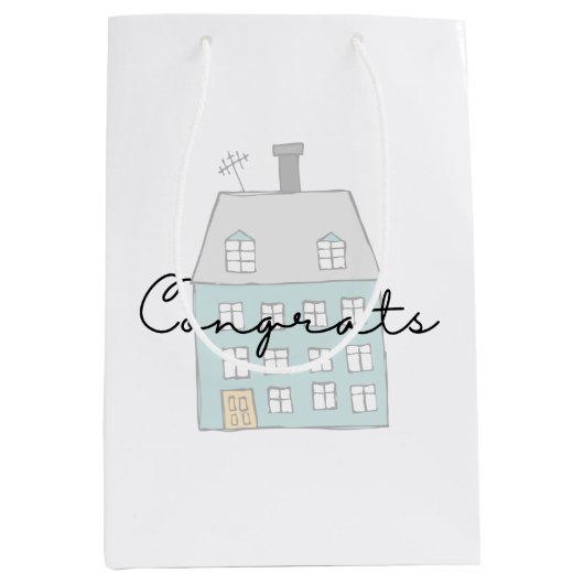 おめでとうオンザニューホーム抱き枕 ミディアムペーパーバッグ (正面)