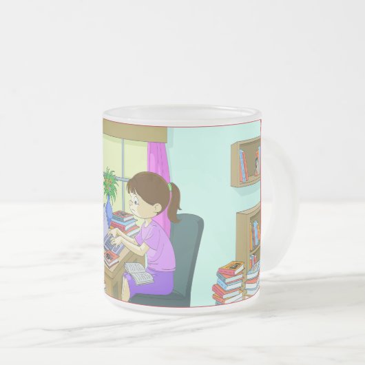 おめでとうオンザマスターズ、本おもしろい、カワイトグラッド フロストグラスマグカップ (正面右)