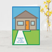 おめでとうオンニュープレイス カード (黄色い花)