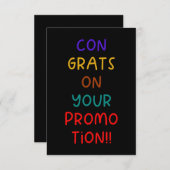 おめでとうオンプロモーションカラフルフォント (正面/裏面)