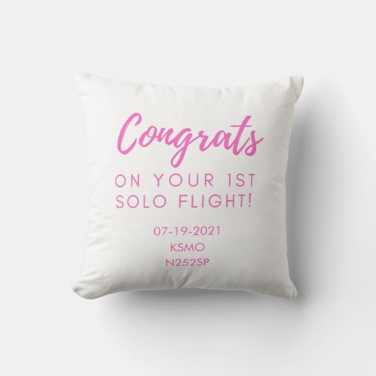 おめでとうオン最初のソロ – カスタマイズ可能な枕 クッション (正面)