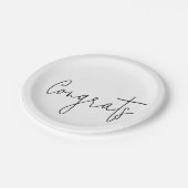 おめでとうオン白 ペーパープレート (アングル)