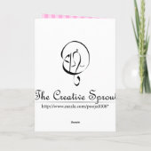 おめでとうカスタマイズ可能な女の子- カード (裏面)