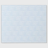 おめでとうカスタムの学年表の青淡い色の色 ラッピングペーパー (フラット)