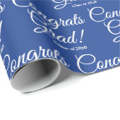 おめでとうカスタムの学年表の青王室の色 ラッピングペーパー (ロールコーナー)