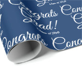 おめでとうカスタムグラード年表ブルー ラッピングペーパー (ロールコーナー)