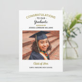 おめでとうカスタム写真大学院卒業 案内状 (スタンド正面)