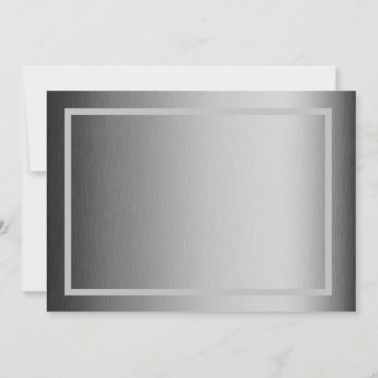 おめでとうカスタム卒業フォトグレー卒業 案内状 (裏面)