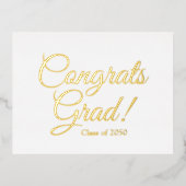 おめでとうカスタム卒業式 箔シーズンポストカード (正面)