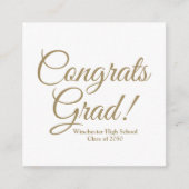 おめでとうカスタム大学院金ゴールド学年 エンクロージャーカード (正面)