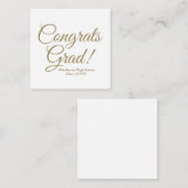 おめでとうカスタム大学院金ゴールド学年 エンクロージャーカード (正面/裏面)