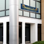 おめでとうカスタム学校の卒業式 横断幕 (ビルの外側)