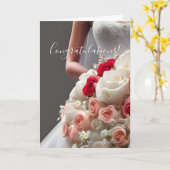 おめでとうカラフルフローラブライダルシャワーカード カード (黄色い花)