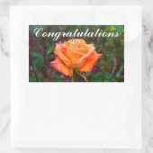 おめでとうカリブのバラ#2シール 長方形シール (バッグ)