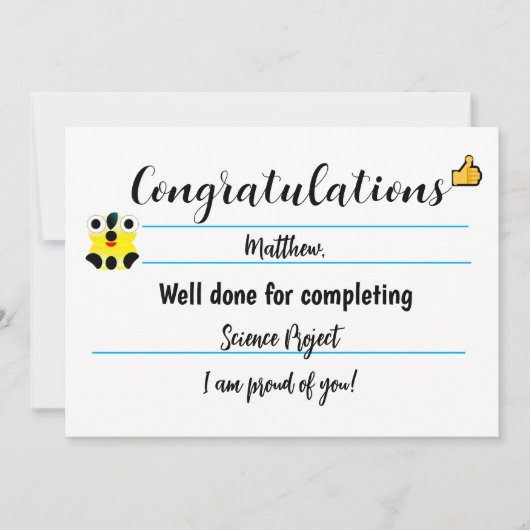 おめでとうカードかわいい顔 シーズンカード (正面)