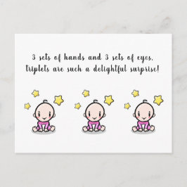 おめでとうカード三つ子生まれたばかりの三つ子 ポストカード