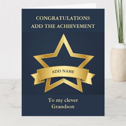 おめでとうカード孫祖母ビッグ カード (正面)