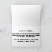 おめでとうカード「オンドリが先を指す」 カード (内部)