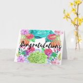 おめでとうカード – カスタムフローラカード カード (黄色い花)