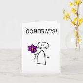 おめでとうカード カード (黄色い花)