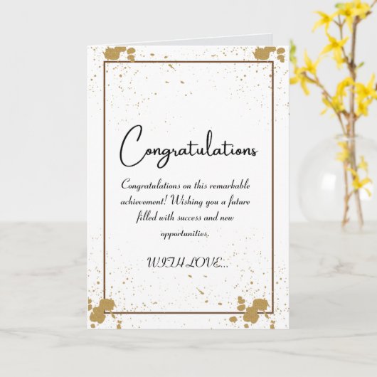 おめでとうカード カード (黄色い花)