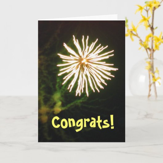 おめでとうカード カード (黄色い花)