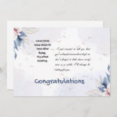 おめでとうカード サンキューカード (正面/裏面)