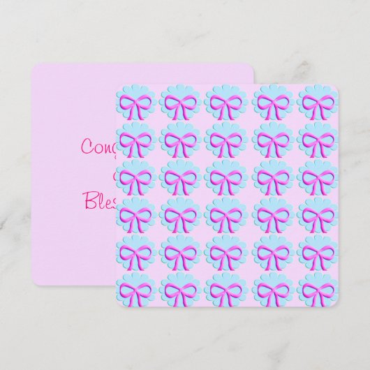 おめでとうカード 招待状 (正面/裏面)