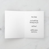 おめでとうガールベビーモダンピンクストークカード カード (内部)