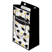 おめでとうキャップのバルーンのパターン スモールペーパーバッグ (正面アングル)