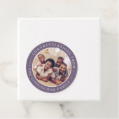 おめでとうクラシックシンプル家族の写真 フェイバータグ (インサイチュ)