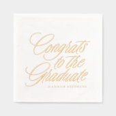 おめでとうクラシック卒業 箔ナプキン (正面)