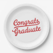 おめでとうクラシック科シンプル学スポーツ ペーパープレート (正面)