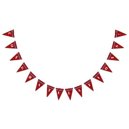 おめでとうクラシック航海のいかりストライプ バンティングフラッグ