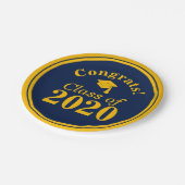 おめでとうクラス2024海軍金ゴールド ペーパープレート (アングル)