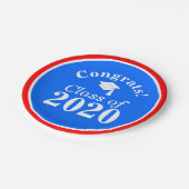 おめでとうクラス2024赤白青 ペーパープレート (アングル)