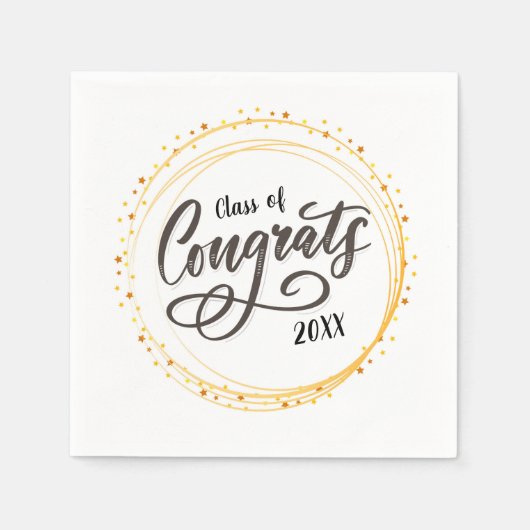 おめでとうクラス・オブ・ナプキンス スタンダードカクテルナプキン (正面)