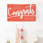 おめでとうクラス |名前と年の追加 横断幕 (インサイチュ)