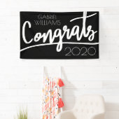 おめでとうクラス |名前と年の追加 横断幕 (インサイチュ)