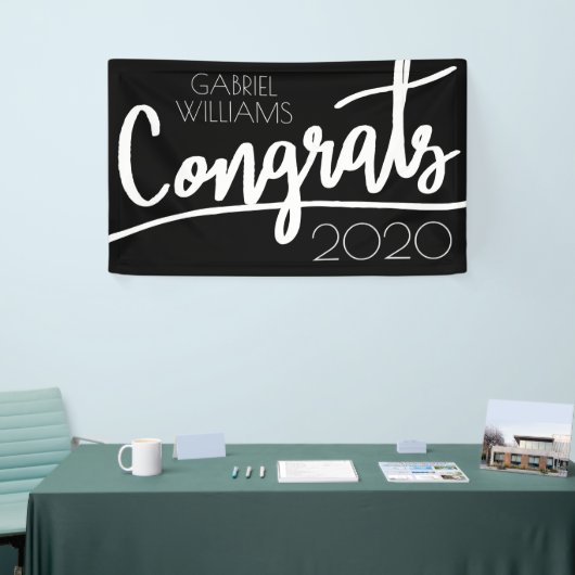 おめでとうクラス |名前と年の追加 横断幕 (トレードショー)