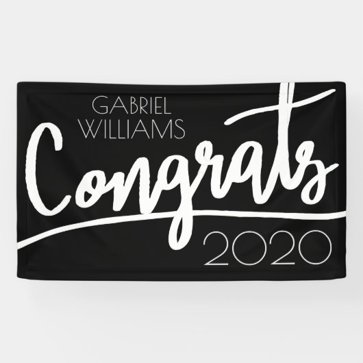 おめでとうクラス |名前と年の追加 横断幕 (横)