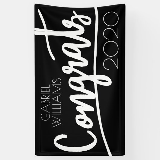 おめでとうクラス |名前と年の追加 横断幕 (縦)